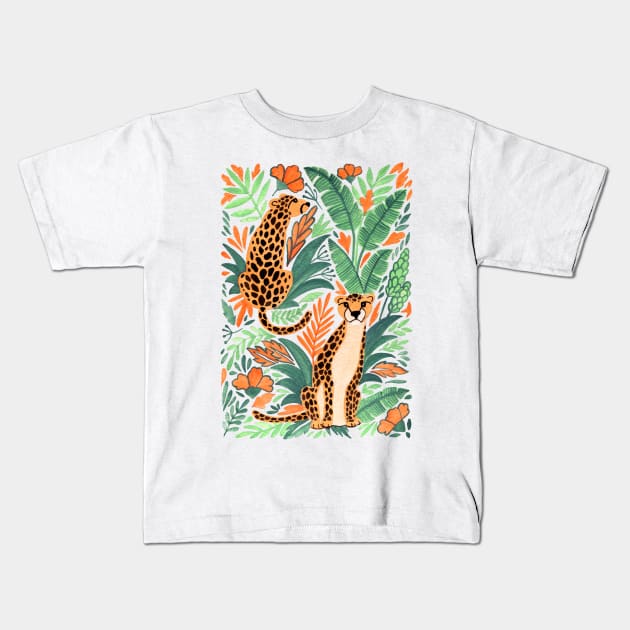 Cheetah Kids T-Shirt by JuliaBadeeva